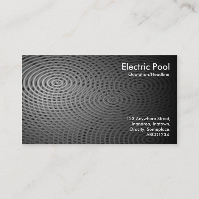 Carte De Visite Pool électrique 010 (Devant)