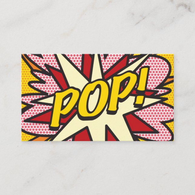 Carte De Visite Pop Art de bande dessinée personnalisée POP! (Devant)