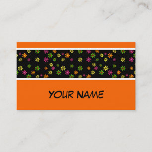 Carte De Visite Pop art Flowers seamless pattern + your ideas