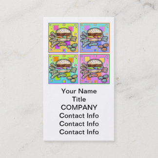 Carte de visite Pop Art HAMBURGER