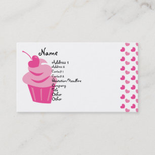 Carte De Visite Pop Heart Cupcake