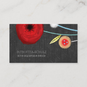 Carte De Visite Poppies d'aquarelle