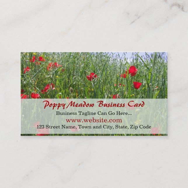 Carte de visite Poppy Meadow (Devant)