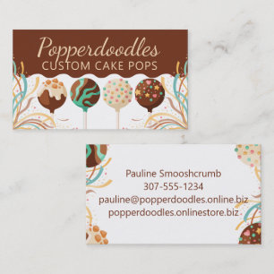 Carte De Visite Pops de gâteau boulangerie confiseries