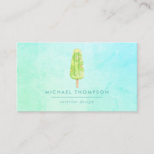 Carte De Visite Popsicle à l'aquarelle