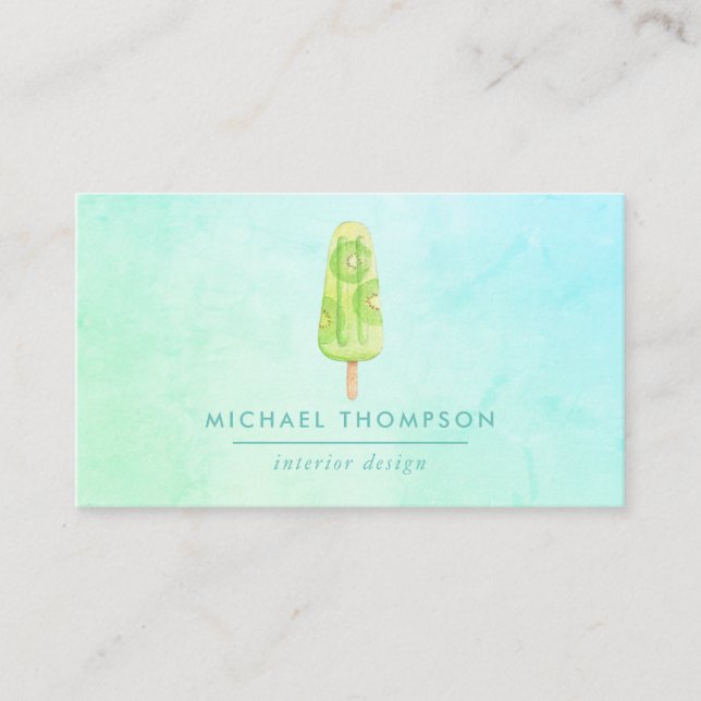 Carte De Visite Popsicle à l'aquarelle (Devant)