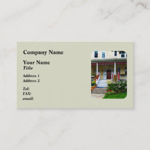 Carte De Visite Porte Avec Jardin De Jardin Avant