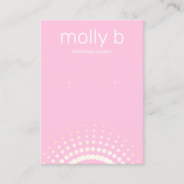 Carte De Visite Porte-bijoux à lunettes rose Sunburst (Devant)