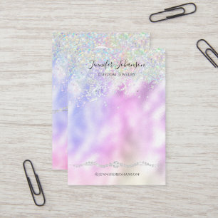 Carte De Visite Porte-bijoux boucles d'oreilles Rose gold paillett