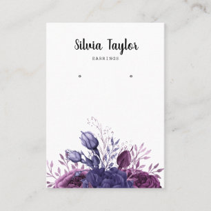 Carte De Visite Porte bijoux vintage à fleurs