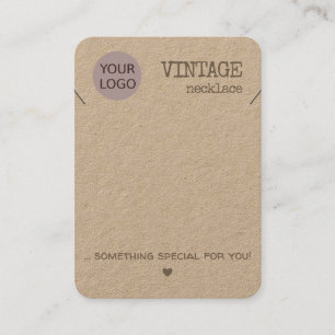 Carte De Visite Porte-chaîne en papier naturel rustique vintage ma