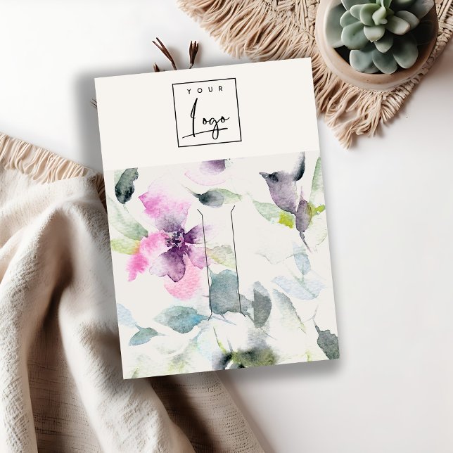 Carte De Visite Porte-cheveux à pinceau rose doux violet (Créateur téléchargé)