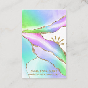 Carte De Visite *~* Porte-ciel Pastel Gold Vins de Parties scintil