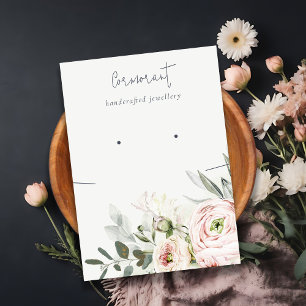 Carte De Visite Porte-collier à oreille florale Peony souple