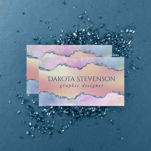 Carte De Visite Porte de pêche | Marque Pretty Soft Pastel Ombre (Créateur téléchargé)