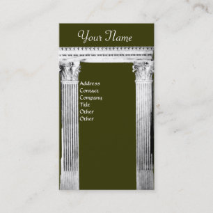 Carte De Visite PORTE DE RENAISSANCE Architecture antique Vert