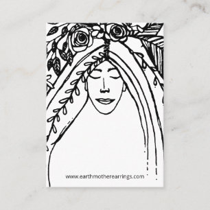 Carte De Visite Porte-écran pour oreille de visage de femme