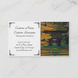 Carte De Visite Porte japonaise orientale fraîche de tombeau de