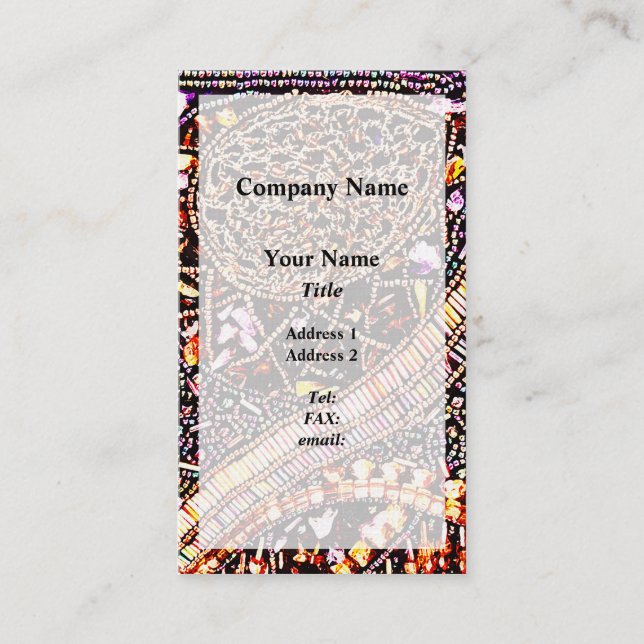 Carte De Visite Porte-monnaie victorienne perlée (Devant)