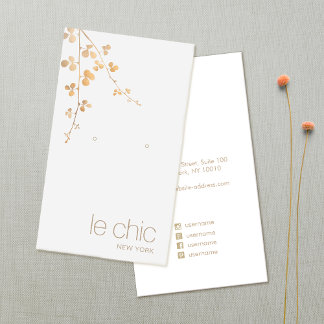 Carte De Visite Porte-oreille à main Gold Branch