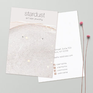 Carte De Visite Porte-oreille de Parties scintillant Or Taupe