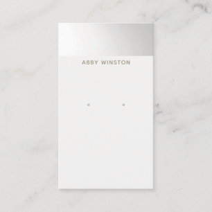 Carte De Visite Porte-oreille minimaliste en argent