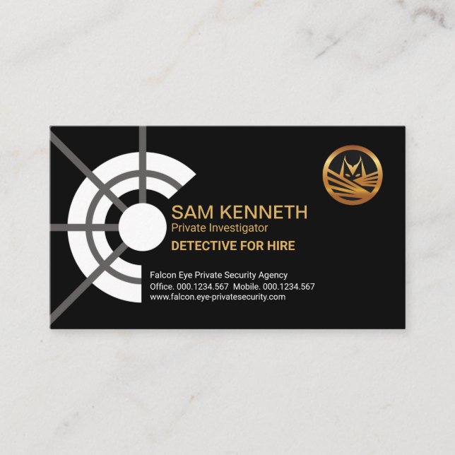 Carte De Visite Portée des armes à feu télescopiques Enquêteur pri (Devant)