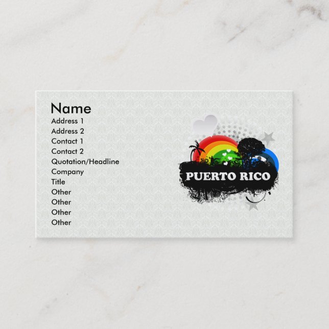 Carte De Visite Porto Rico fruité mignon (Devant)