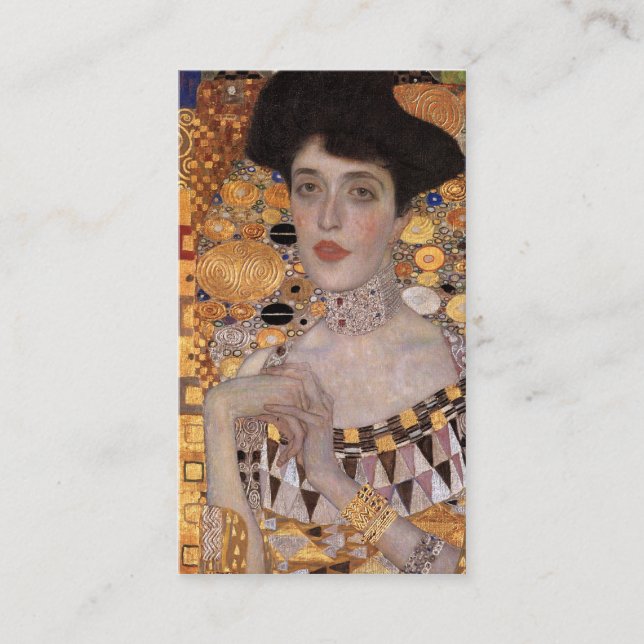 Carte De Visite Portrait d'Adele Bloch Bauer (détail) Gustav Klimt (Devant)
