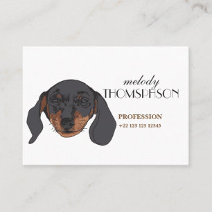 Carte De Visite Portrait de Cute Dachshund