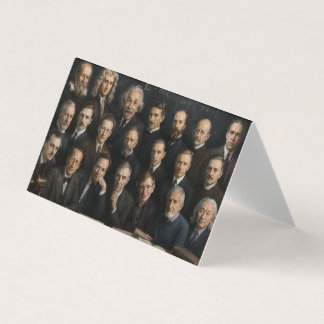 Carte De Visite Portrait de grands scientifiques vintage en collag