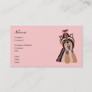 Carte De Visite Portrait de Yorkie