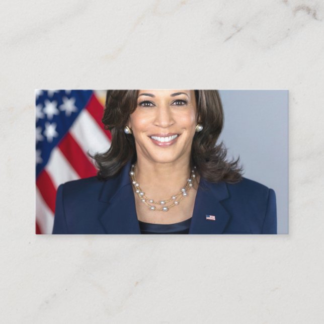 Carte De Visite Portrait officiel de Kamala Harris (Devant)