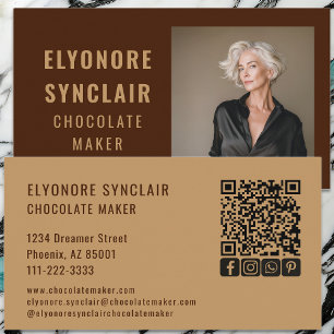 Carte De Visite Portrait Professionnel de Fabricant de Chocolat Ph