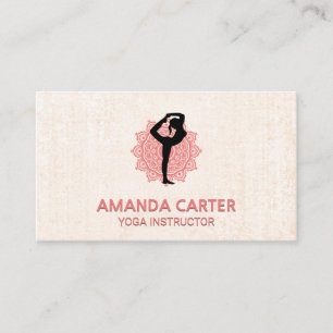 Carte De Visite Pose de yoga   Logo du Motif Mandala