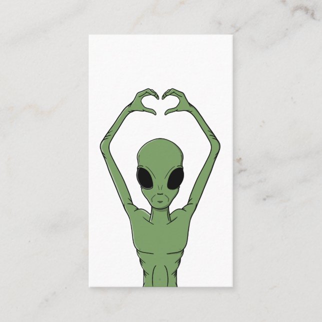 Carte De Visite Pose du cœur extraterrestre (Devant)