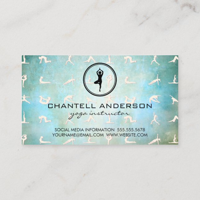 Carte De Visite Poses de yoga | Bien-être en santé (Dos)