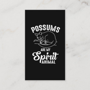 Carte De Visite Possum Spirit Animal - Opossum Animal Fan