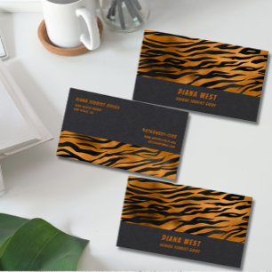 Carte de visite Poster de animal noir moderne
