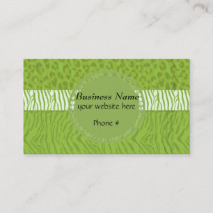 Carte De Visite Poster de animal vert sauvage