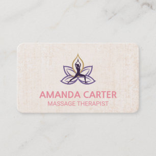 Carte De Visite Posture de Guerrier Yoga   Santé Fitness