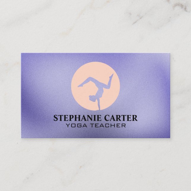 Carte De Visite Posture de yoga | Forme Santé | Pleine conscience (Devant)