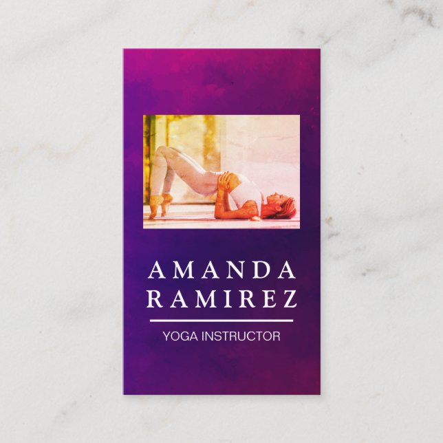 Carte De Visite Posture de yoga | Santé Bien-être (Devant)