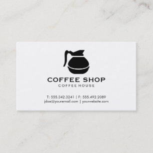 Carte De Visite Pot de café (noir)