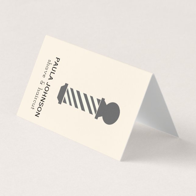 Carte De Visite Poteau en barbier (Devant)