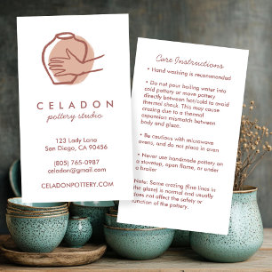 Carte De Visite POTERIE Céramiques Façon Main INSTRUCTIONS D'ENTRE