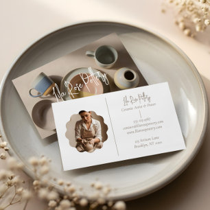 Carte De Visite Poterie Élégante Minimaliste Moderne Faite à la Ma