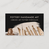 Poterie en argile céramique beige noir