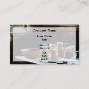 Carte De Visite Pots De Cuisson Avec Légumes Colorés