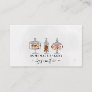 Carte De Visite Pots de pâtisserie de bonbons au chocolat Friandis